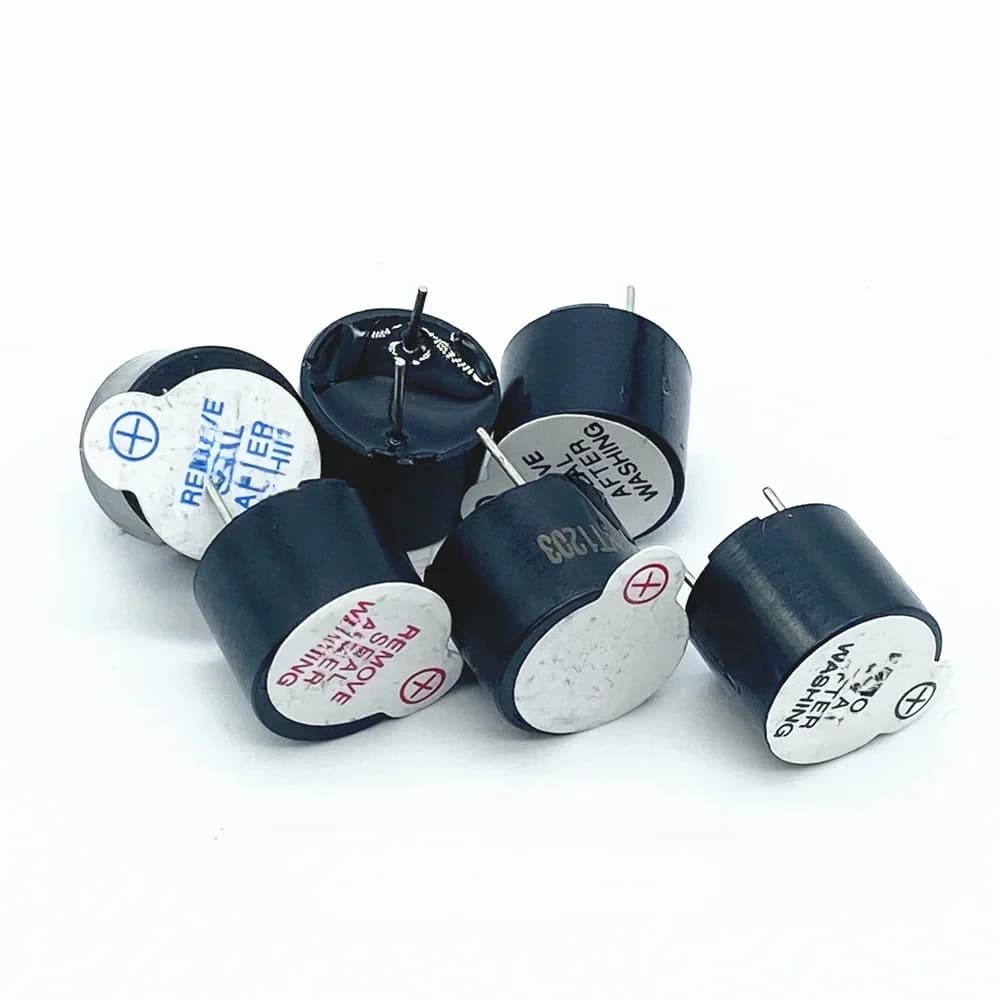 10 זמזמים אקטיביים 5V ‏(12×9.5 מ״מ) – צפצוף רציף