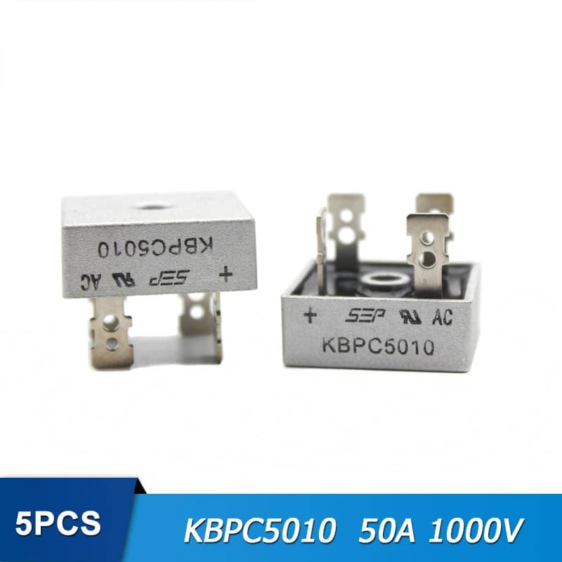 5 גשרי יישור KBPC5010 ‏(50A, ‏1000V)