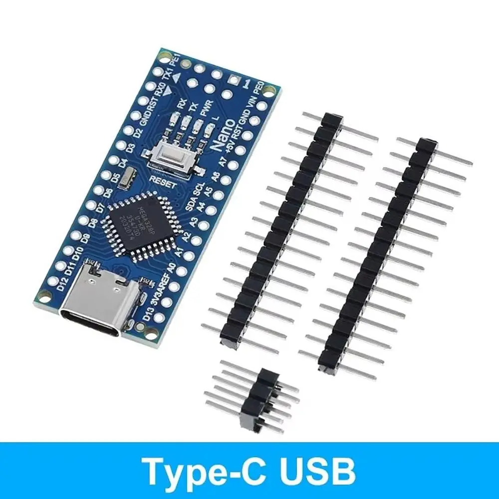 לוח פיתוח תואם Arduino Nano V3 ‏(ATmega328P, ‏CH340) עם חיבור Type-C