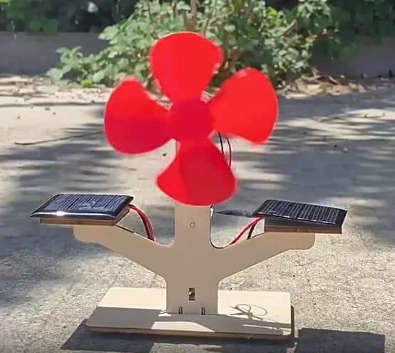 10 ערכות ניסוי מדע DIY ערכות מאוורר אנרגיה סולארית דגם פרח צעצוע לילדים ותלמידים