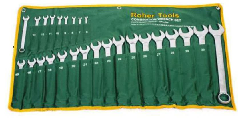 סט מפתחות רינג פתוח 6-32 מ"מ ברצף 26 יח' ROHER