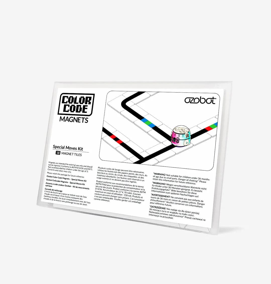 Color Code Magnets של Ozobot – ערכת תנועות מיוחדות (18 חלקים)