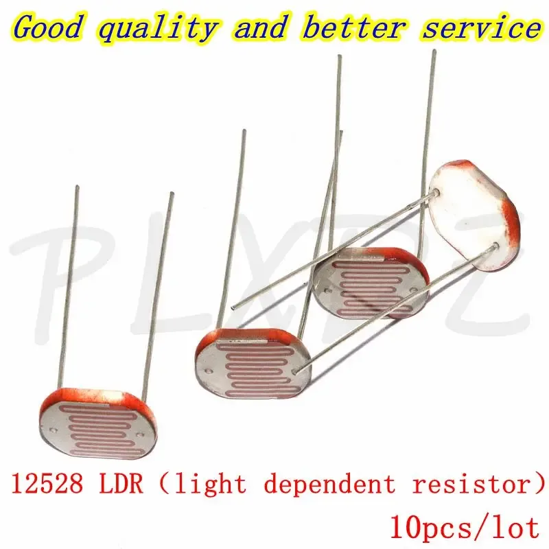 10 חיישני אור LDR GL12528 בקוטר 12 מ״מ