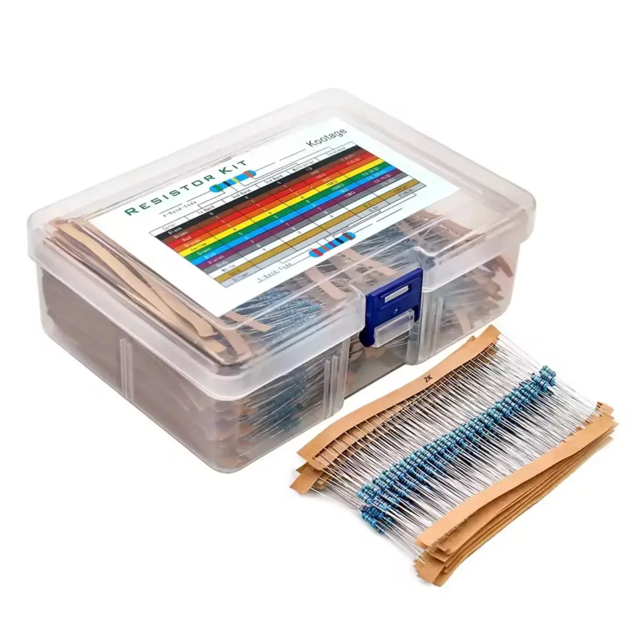 ערכת 600 נגדים 1/4W בקופסה – 30 ערכים מ-10Ω עד 1MΩ