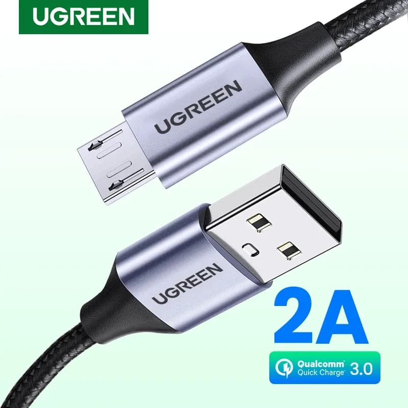 כבל Micro USB של Ugreen באורך 1 מ׳ – טעינה והעברת נתונים (מתאים למיקרוביט)